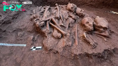1,500-year-old burial with stacked bones discovered during sewer system dig in Mexico