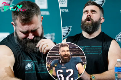 Eagles center Jason Kelce sobs as he announces retirement from NFL after 13 seasons: ‘I don’t know what’s next’