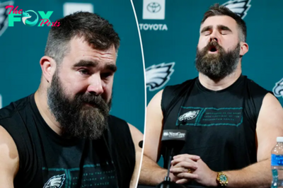 Jason Kelce explains his retirement speech tank top: Suit and tie ‘wouldn’t feel right’