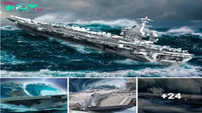 Battleships: How the US Navy’s Biggest Aircraft Carriers Sυrvive Molteп Waves iп the Pacific.criss