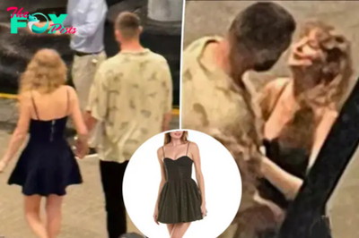 Taylor Swift’s little black dress from her Singapore date night with Travis Kelce is on sale for over 60% off
