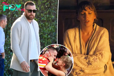 Travis Kelce’s Taylor Swift-coded cardigan sends fans into a frenzy: ‘Completely taking me out’