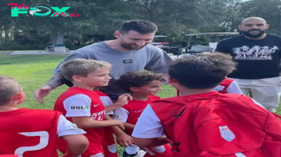 son.Lionel Messi’s family made a special appearance to cheer for his son Thiago at the match in Naples, Florida, causing fans to approach him for autographs.