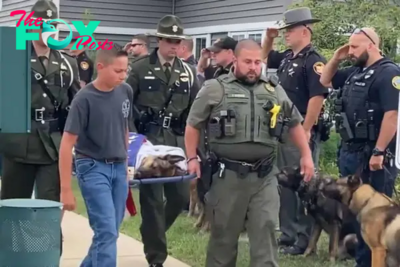 Law Enforcement Salutes K9 Tommy One Last Time After Euthanization