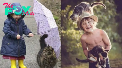 Some Adorable Photos Proving That Kids Need A Cat In Their Life