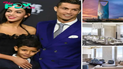 AL Step into the lavish realm of Cristiano Ronaldo as you venture through his spectacular £400 million villa nestled in the opulent ‘Kingdom’ of Arabia, a true marvel of luxury and refinement.