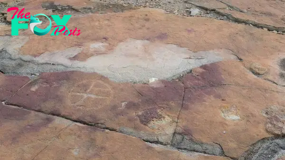 9,000-year-old rock art discovered among dinosaur footprints in Brazil