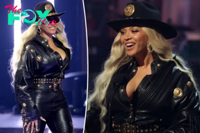 Beyoncé goes full ‘Cowboy Carter’ in Versace leather at iHeartRadio Music Awards 2024