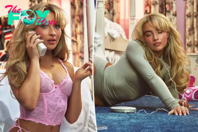 Sabrina Carpenter strips down for Kim Kardashian’s new Skims campaign: ‘The Swiftie universe has glitched’