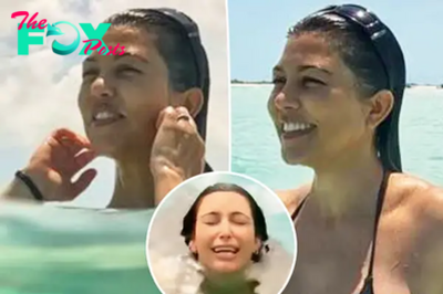 Kourtney Kardashian pokes fun at Kim’s infamous diamond earring meltdown in Turks and Caicos