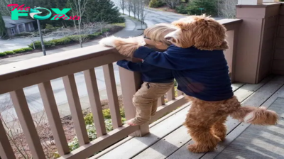 “Touching Landscape: Holi Dog Hugs His Children and Waits for His Parents to Come Home”