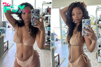Halle Bailey shows off postpartum body in tiny two-piece: ‘The mom bod always hits’