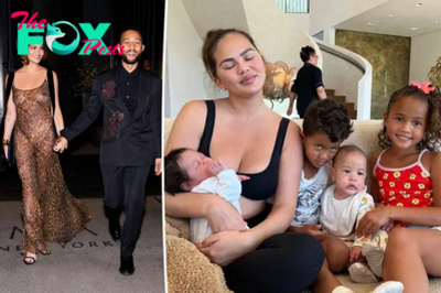 Chrissy Teigen, John Legend can’t agree on whether they’d like more kids after welcoming baby No. 4 less than a year ago
