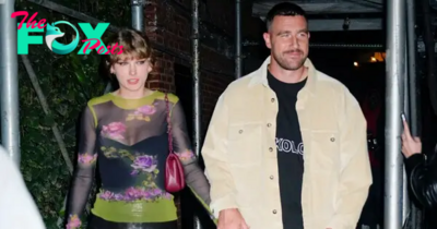 Taylor Swift Dances With Travis Kelce and Wears His ‘New Heights’ Podcast Hat at Coachella 2024