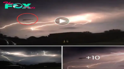 Lightning Strikes UFO: Bizarre Video Captures Potential Extraterrestrial Craft ‘Charging Its Batteries’ During Mysterious Sky Encounter