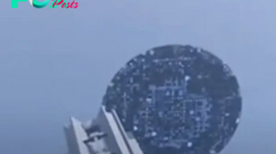 qq A giant UFO object suddenly floated in the sky in front of tens of thousands of Chinese people in 2005.