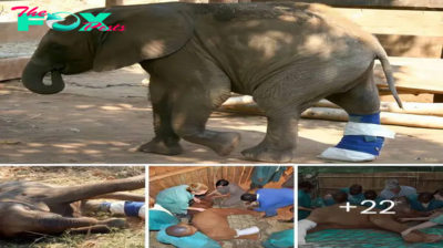 Heartwarming Moment: Baby Elephant Takes First Steps with Special Boot, Bringing to reѕсue Team