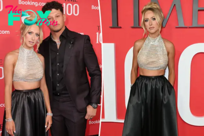 Brittany Mahomes flaunts her toned figure during date night with husband Patrick at Time100 Gala