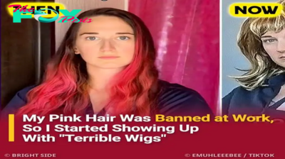 My Pink Hair Was Banned at Work, So I Started Showing Up With “Terrible Wigs”