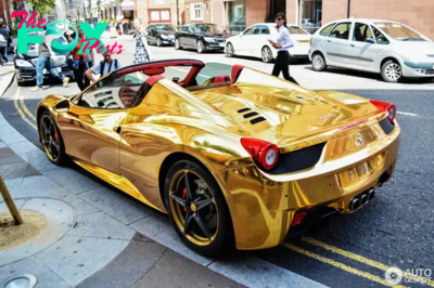 rr Ronaldo Captivates Arabia with a Dazzling Gold-Plated Ferrari 488 GTB, Turning Heads Wherever He Goes.