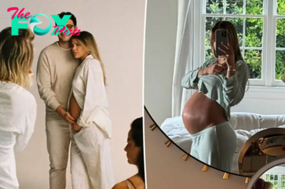 Pregnant Sofia Richie shows off her bare baby bump as her due date approaches