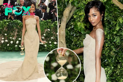 Tyla is covered in real sand — and can barely move — on the 2024 Met Gala red carpet
