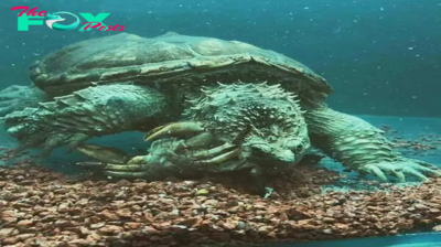 Aww A colossal turtle was caught on camera feasting on a sizable crab in the waters of the United States!