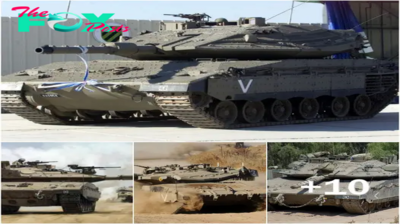 A Merkava 3 Baz Dor Dalet with the fourth generation armor packages fitted.