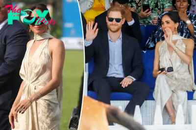 Meghan Markle goes glam in halter-style print dress for final day in Nigeria with Prince Harry