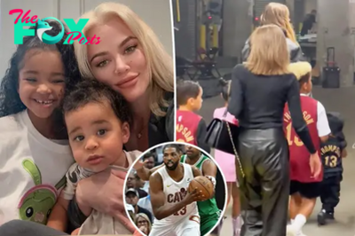 Khloé Kardashian brings kids to see dad Tristan Thompson play professionally for first time