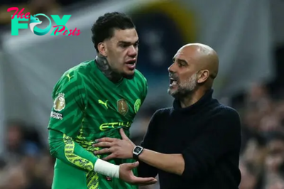 Why was Manchester City goalkeeper Ederson substituted against Tottenham?