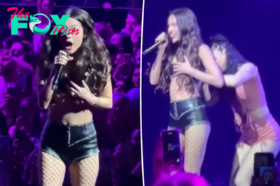 Olivia Rodrigo dances through mid-concert wardrobe malfunction in leather bra: ‘The show must go on’