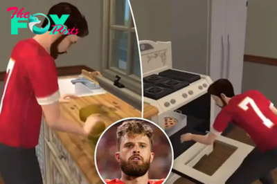 Chargers troll Harrison Butker with ‘Sims’ video of Chiefs kicker in kitchen after ‘homemaker’ commencement speech