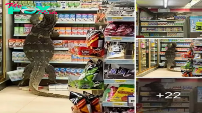 ST “Surprise Visitor Alert: Giant Lizard Astonishes Supermarket Shoppers! Watch the Video Now for a Thrilling Encounter!” ST
