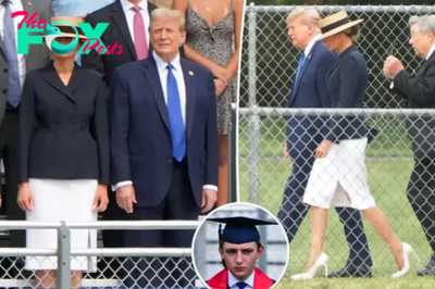 Melania Trump styles Gucci with Dior for son Barron’s graduation