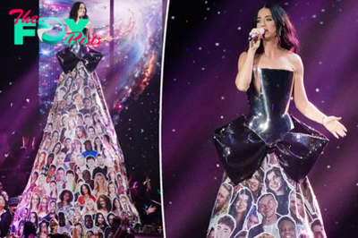 Katy Perry wears towering dress paying tribute to 168 ‘American Idol’ contestants during emotional finale