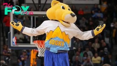 Who is under the suit of Rocky, the mascot of the Denver Nuggets?