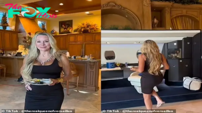 b83.’Queen of Versailles’ Jackie Siegel reveals she has built a fake private jet inside her $100 million Florida mansion so she can enjoy caviar ‘in first class’ whenever she likes.