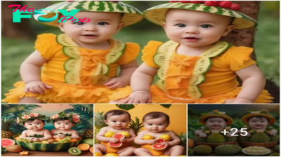 Adorable and colorful fruit costumes make your baby excited