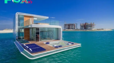 C5/Dubai’s Underwater Oasis: ‘Floating Seahorse’ Villa Revealed with Underwater Bedrooms and Glass-Bottom Hot Tub – Sleep with the Fishes!