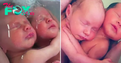 SN It’s impossible to ignore! Watch this incredibly endearing video to see newborns giving each other close embraces during their first bath.