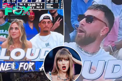 Travis Kelce booed while at NBA playoffs with Patrick, Brittany Mahomes as Taylor Swift takes Eras Tour to Spain