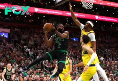 Celtics’ Jaylen Brown on Myles Turner scuffle: “His girl was probably watching, he had to do something”