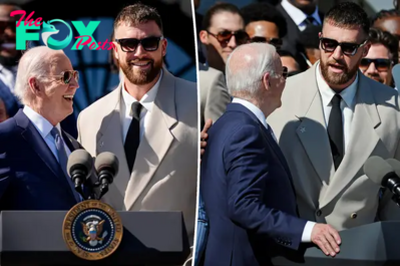 Travis Kelce jokes White House security said he’d be tased if he made speech on Chiefs visit