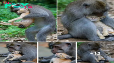 ES A photographer captured a truly unique and heartwarming moment between a monkey and a cat, a scene that has melted the hearts of millions around the world and will melt yours too