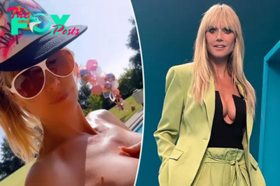 Heidi Klum poses without bikini top to celebrate 51st birthday