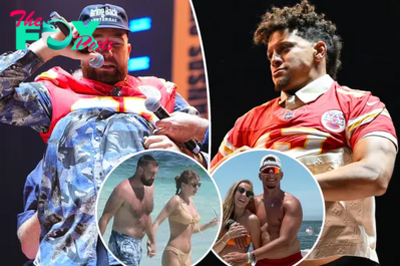 Travis Kelce and Patrick Mahomes joke about their dad bods during NFL offseason