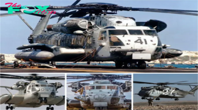 Unveiling Magnificence: Witness the Stunning Airborne Majesty of the Sikorsky CH-53E Super Stallion at Okehampton Camp (Video)
