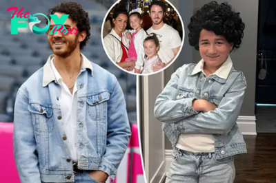 Kevin Jonas’ daughter dresses up as him in curly wig and double denim for ‘New Jersey Day’