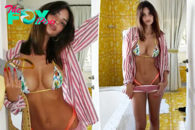 Emily Ratajkowski celebrates her 33rd birthday in — what else? — a barely-there bikini